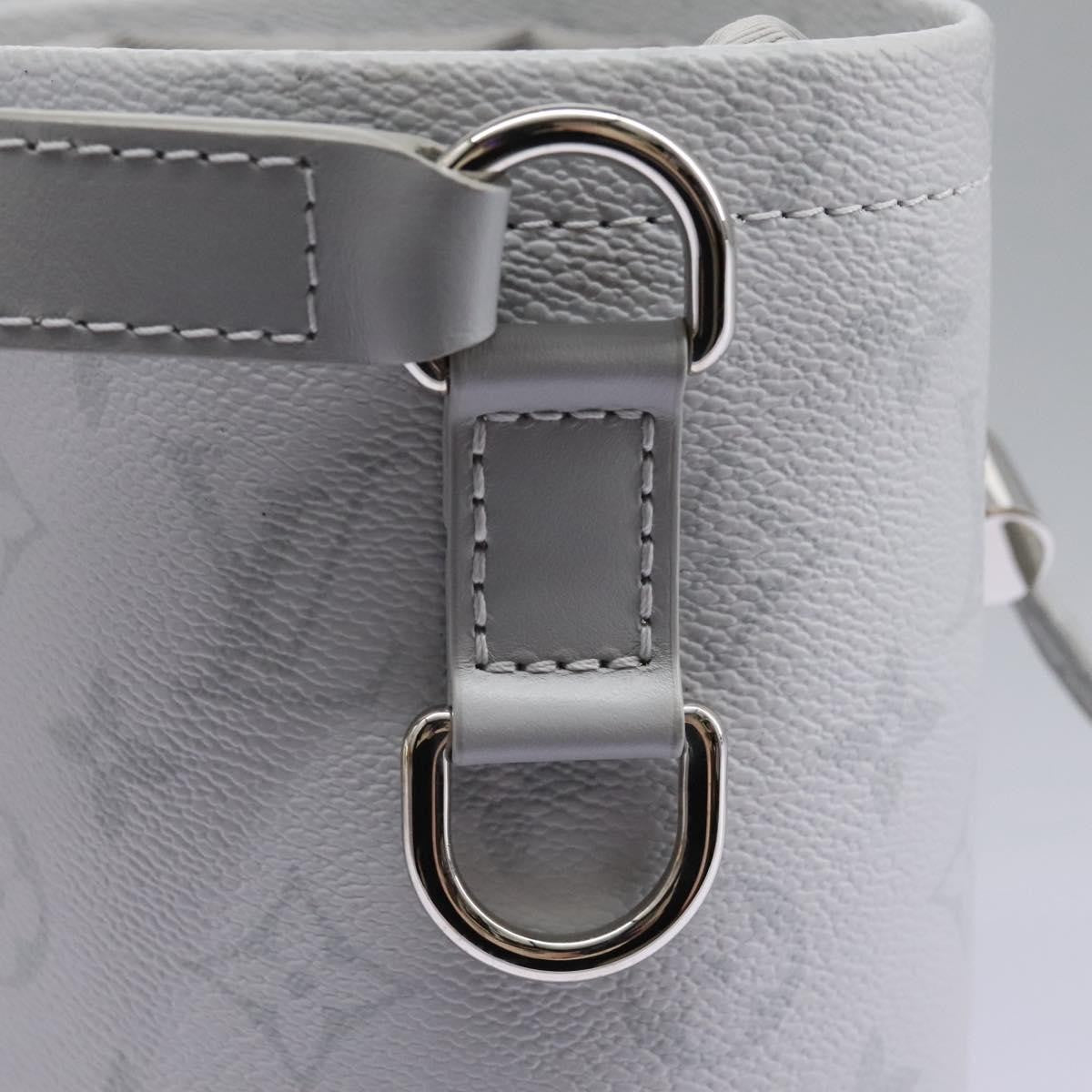 Louis Vuitton Chalk Nano Bag Limited Edition Logo Story Monogram Canvas, Gray, Canvas, Clutch