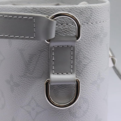 Louis Vuitton Chalk Nano Bag Limited Edition Logo Story Monogram Canvas, Gray, Canvas, Clutch