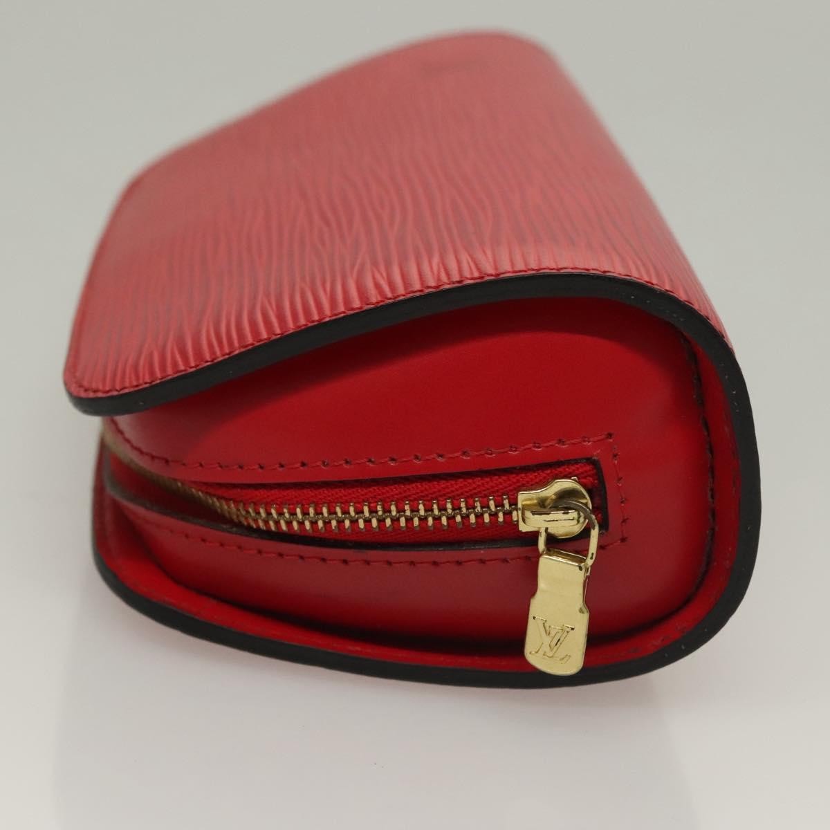 Louis Vuitton Dauphine Pochette Epi Leather, RED, LEATHER, Clutche & pouche