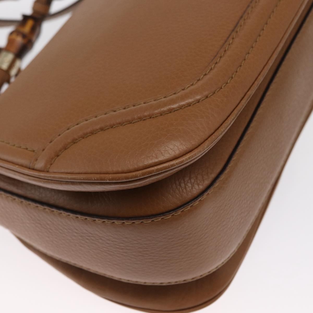 Gucci New Bamboo 1921 Top Handle Bag Leather, BROWN, LEATHER, Handbag