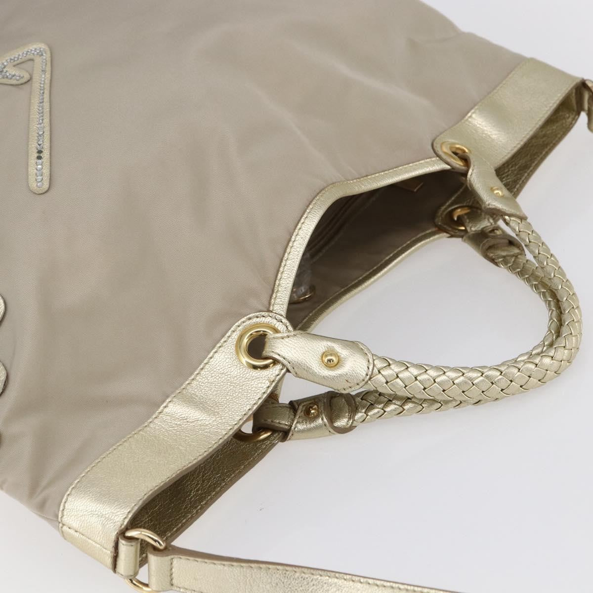 Salvatore Ferragamo Vintage Top handle handbag Nylon, BEIGE, NYLON, Tote bag
