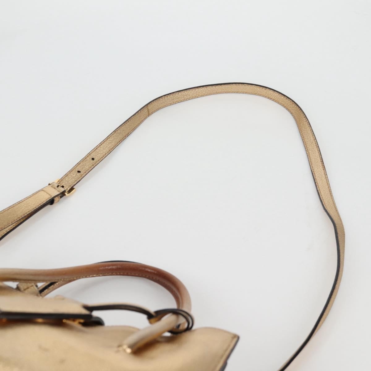 Miu Miu Madras Convertible Compartment Tote Leather, GOLD, LEATHER, Tote bag