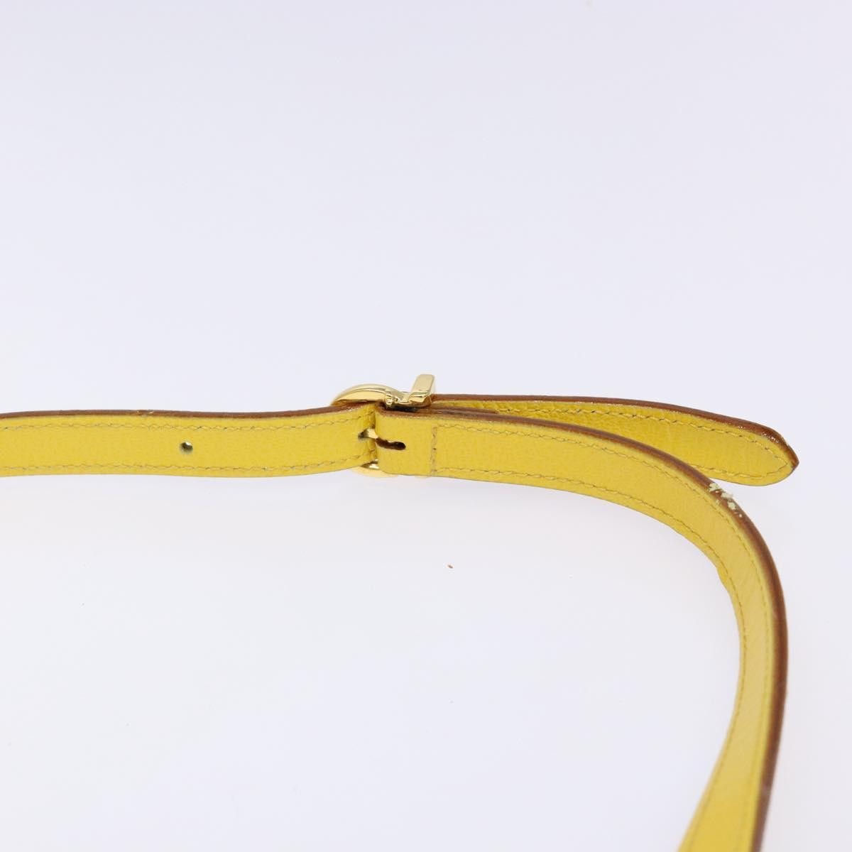 Salvatore Ferragamo Wanda Top Handle Shoulder Bag Leather, YELLOW, LEATHER, Handbag