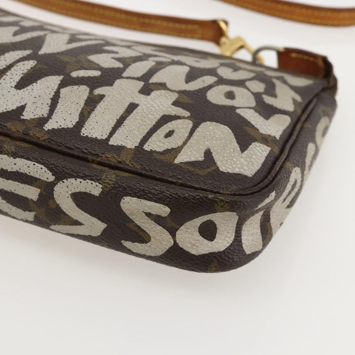Louis Vuitton Pochette Accessoires Limited Edition Monogram Graffiti, Brown, Canvas, Clutch