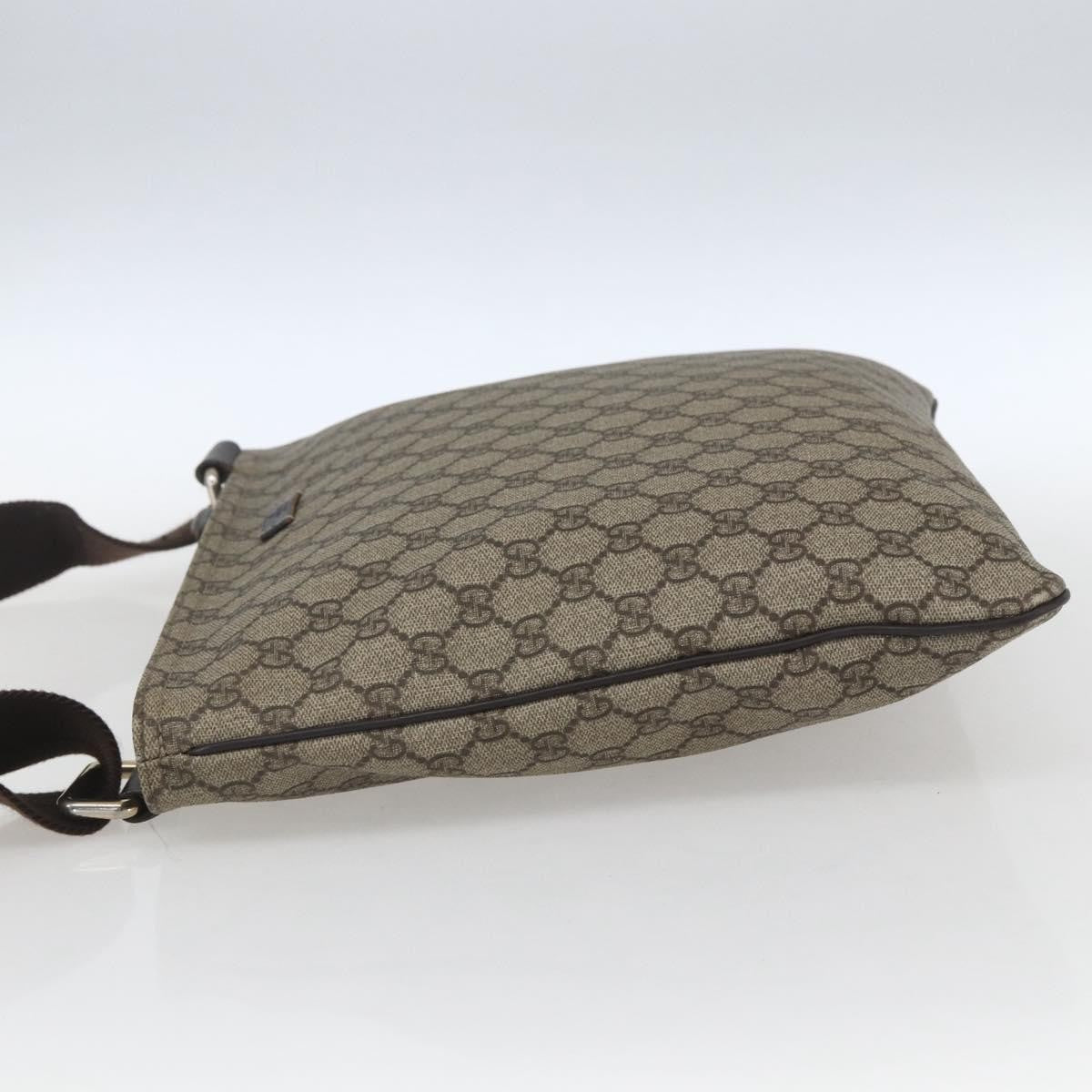 Gucci Zip Top Messenger Bag GG Coated Canvas, BEIGE, CANVAS, Shoulder bag