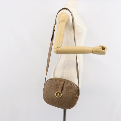 Christian Dior Vintage Honeycomb Shoulder Bag Canvas and Leather, BEIGE, CANVAS, Shoulder bag