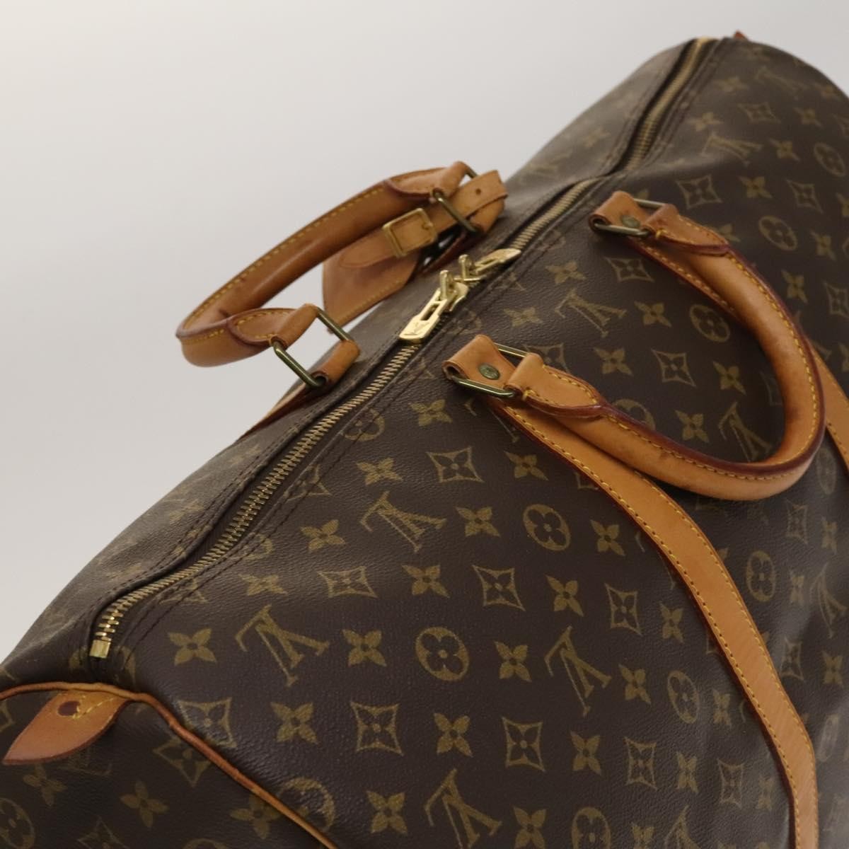 Louis Vuitton Keepall Bag Monogram Canvas, BROWN, CANVAS, Travel bag