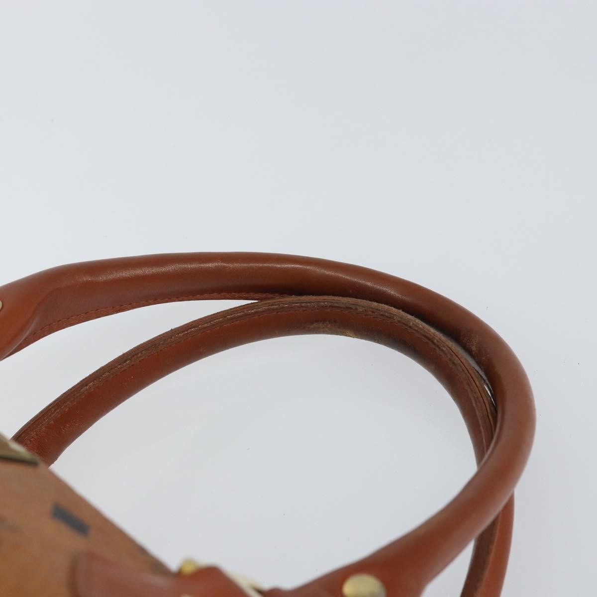 MCM Visetos Handbag Canvas and Leather, BROWN, CANVAS, Handbag