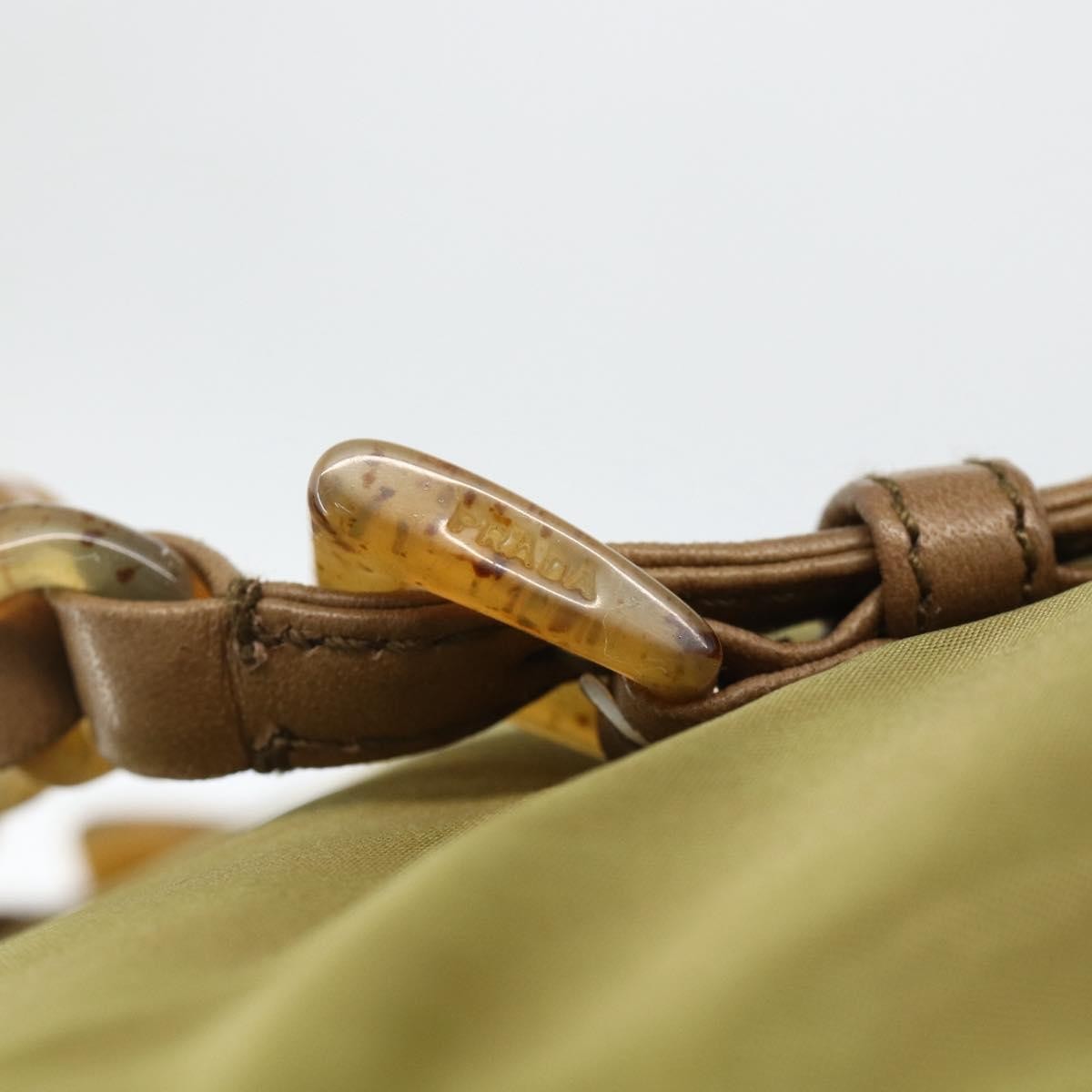Prada Vintage Tote Tessuto, Khaki, Nylon, Tote Bag