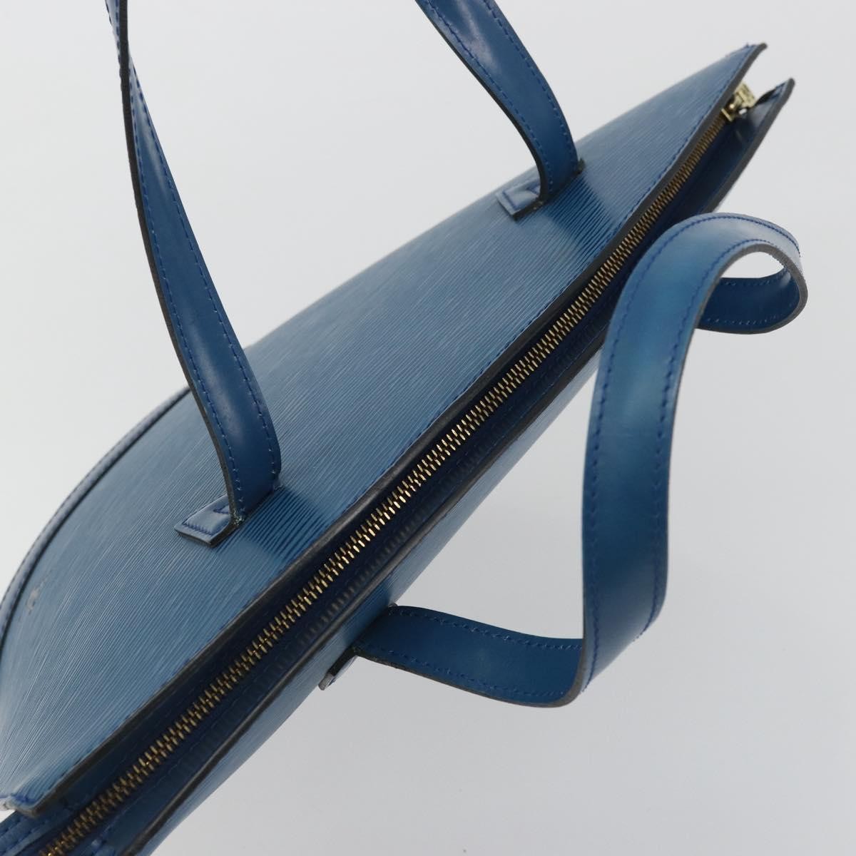 Louis Vuitton Saint Jacques Handbag Epi Leather, Blue, Leather, Handbag