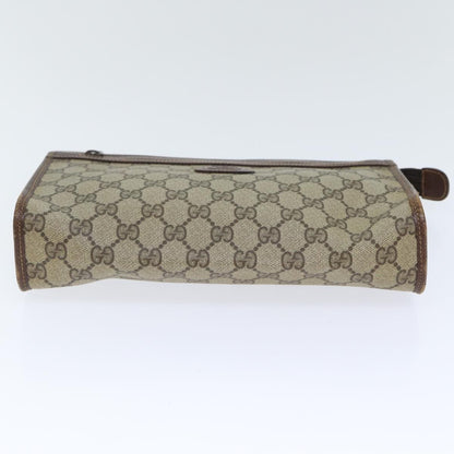 Gucci GG Supreme Clutch bag PVC, Beige, PVC, Clutch