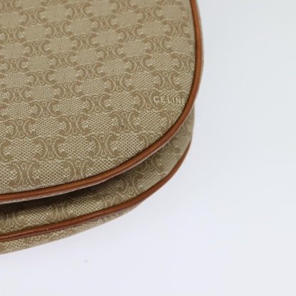 Celine Macadam Shoulder Bag PVC Leather, BEIGE, CANVAS, Shoulder bag