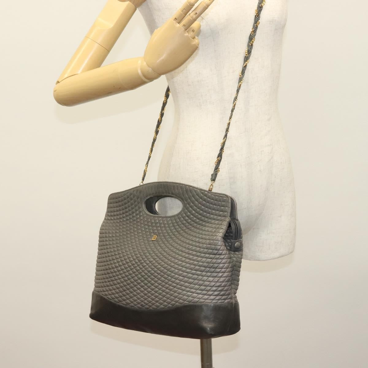 Bally Handbag Leather, GRAY, LEATHER, Handbag