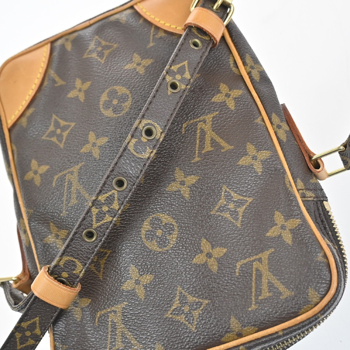 Louis Vuitton Danube Handbag Monogram Canvas, Brown, Canvas, Shoulder Bag