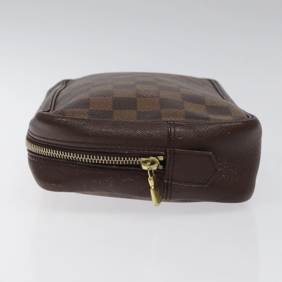 Louis Vuitton Trousse Toiletry Pouch Damier Canvas, BROWN, CANVAS, Toiletry Case