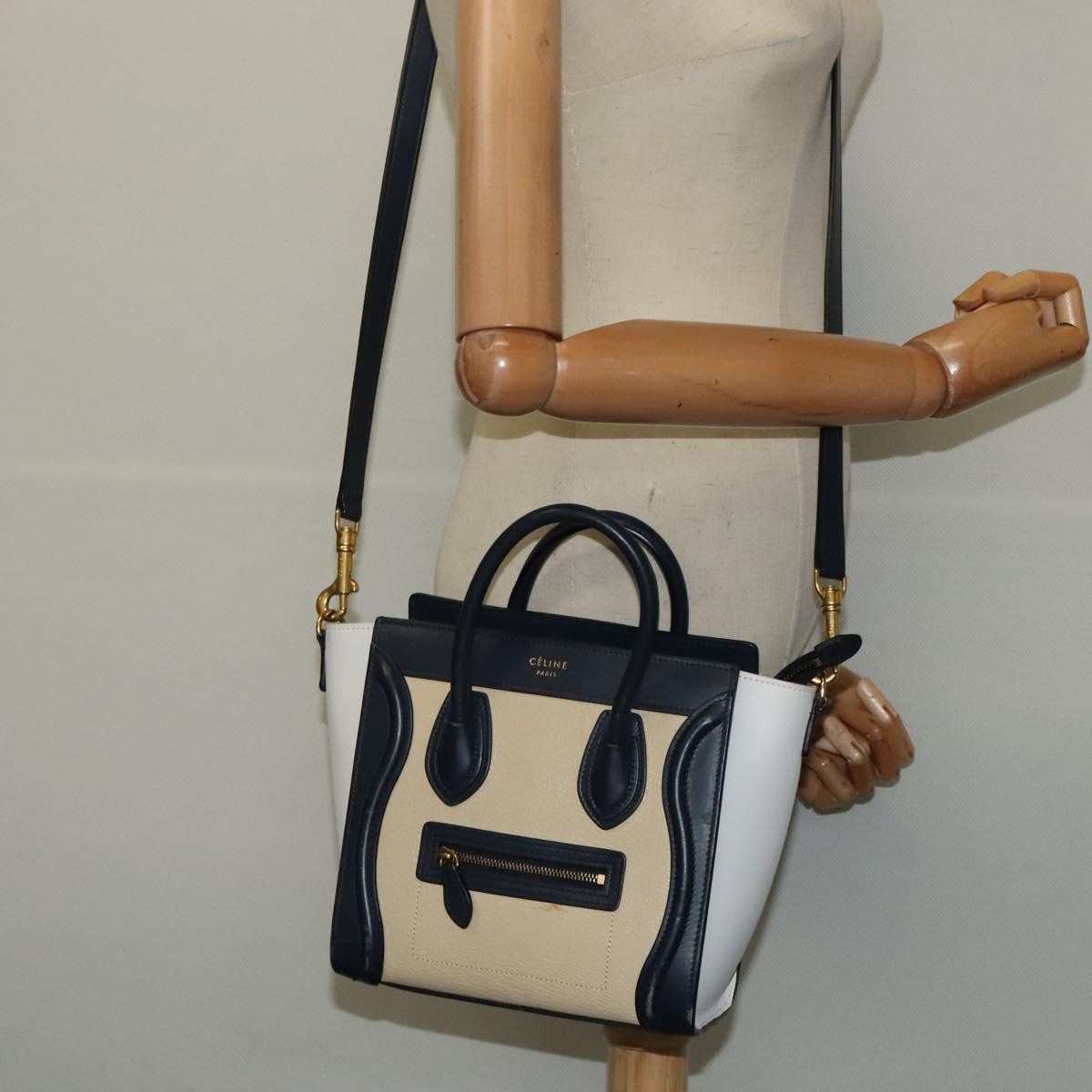 Celine Tricolor Luggage Bag Leather, MULTICOLOUR, LEATHER, Handbag