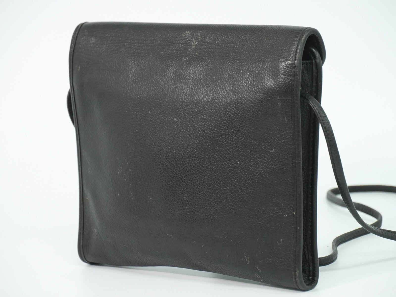 Saint Laurent Vintage Shoulder Bag Leather, BLACK, LEATHER, Shoulder bag