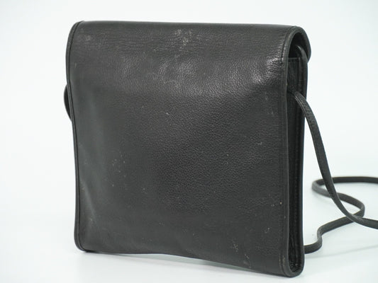 Saint Laurent Vintage Shoulder Bag Leather, BLACK, LEATHER, Shoulder bag