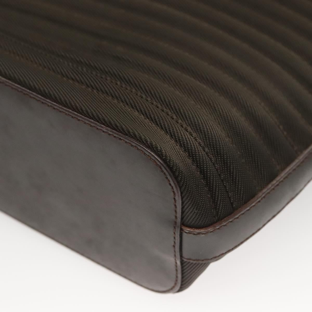 Gucci Vintage Bamboo Handle Bag Nylon, BROWN, NYLON, Handbag