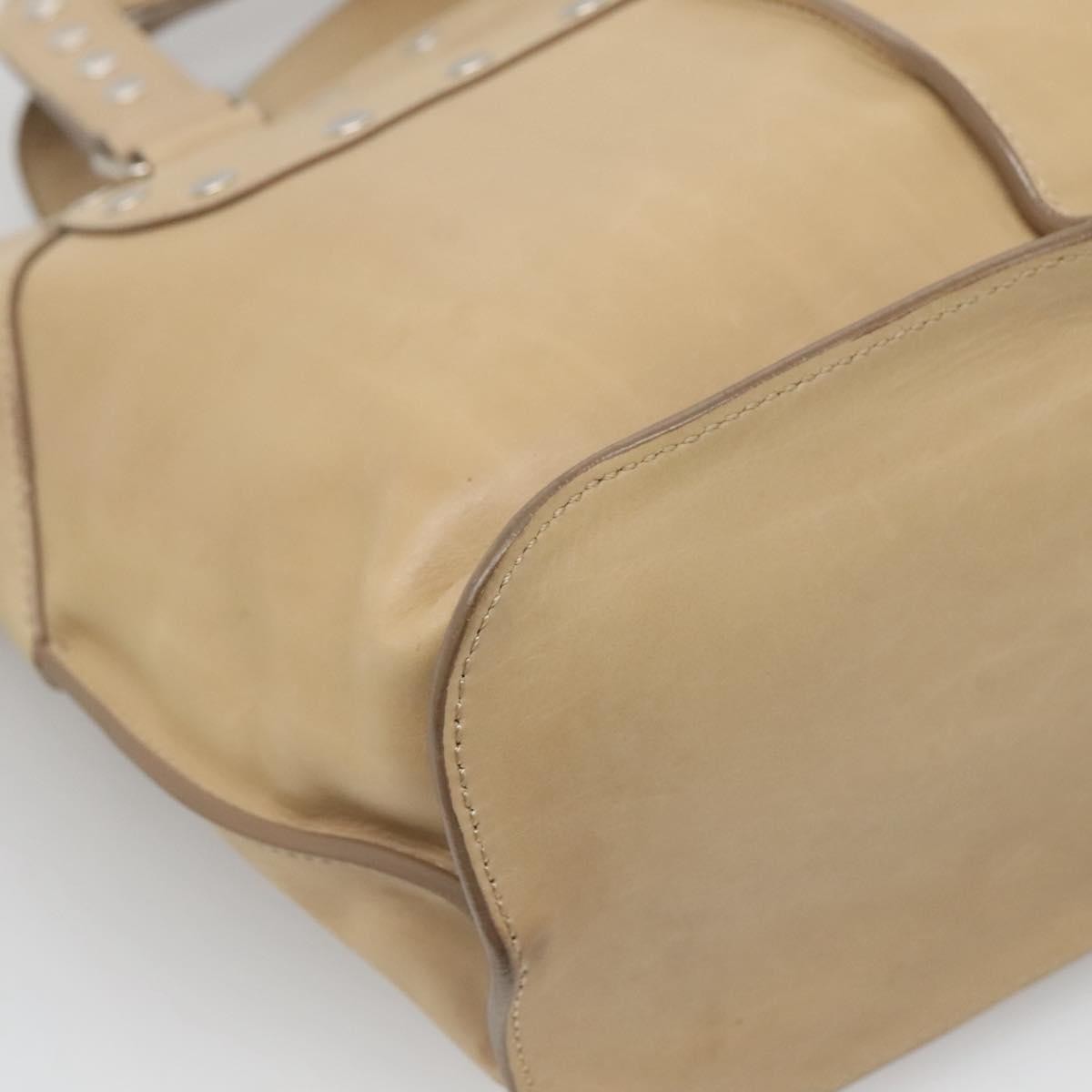 Celine Handbag Leather, BEIGE, LEATHER, Handbag