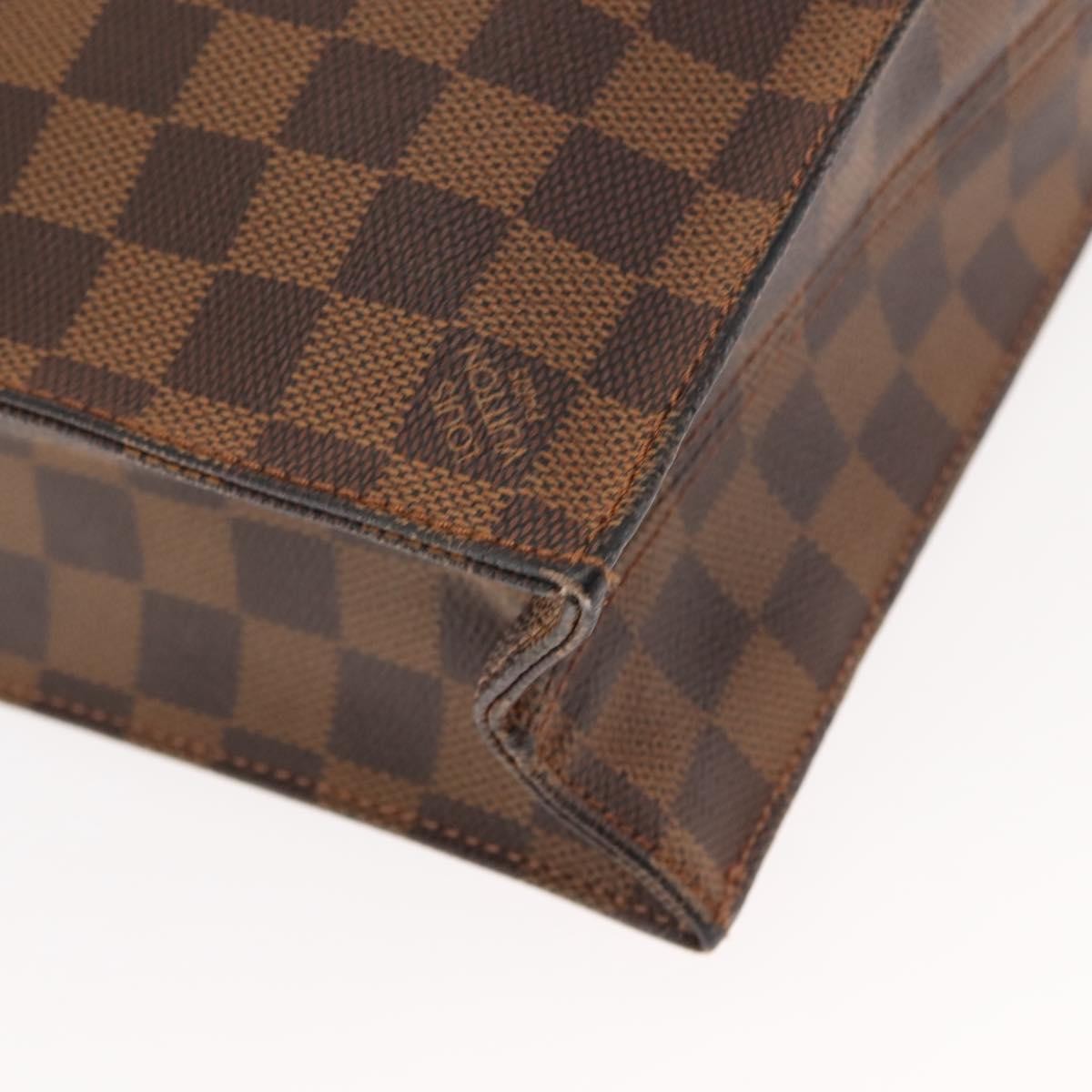 Louis Vuitton Sac Plat Bag Damier, BROWN, CANVAS, Handbag