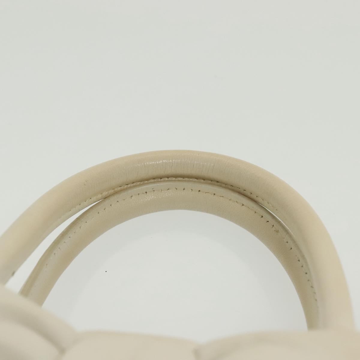 Salvatore Ferragamo Vala Leather, WHITE, LEATHER, Handbag