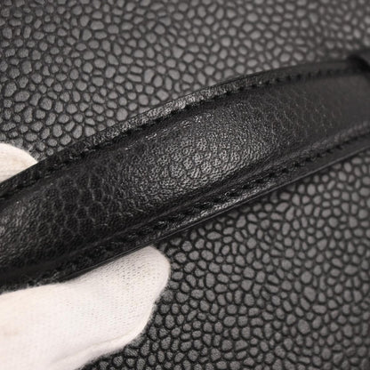 Chanel Vintage Timeless Cosmetic Case Caviar, Black, Leather, Clutch