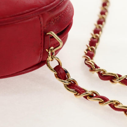 Chanel Vintage Oval CC Tassel Crossbody Bag Leather, RED, LEATHER, Shoulder bag
