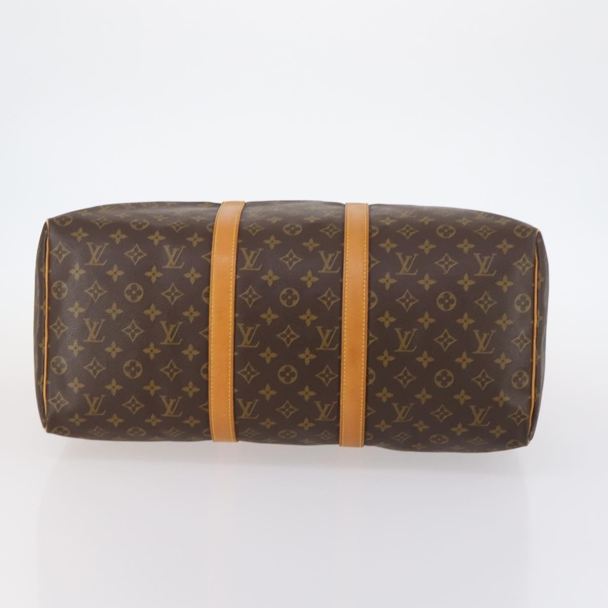 Louis Vuitton Keepall Bag Monogram Canvas, BROWN, CANVAS, Travel bag