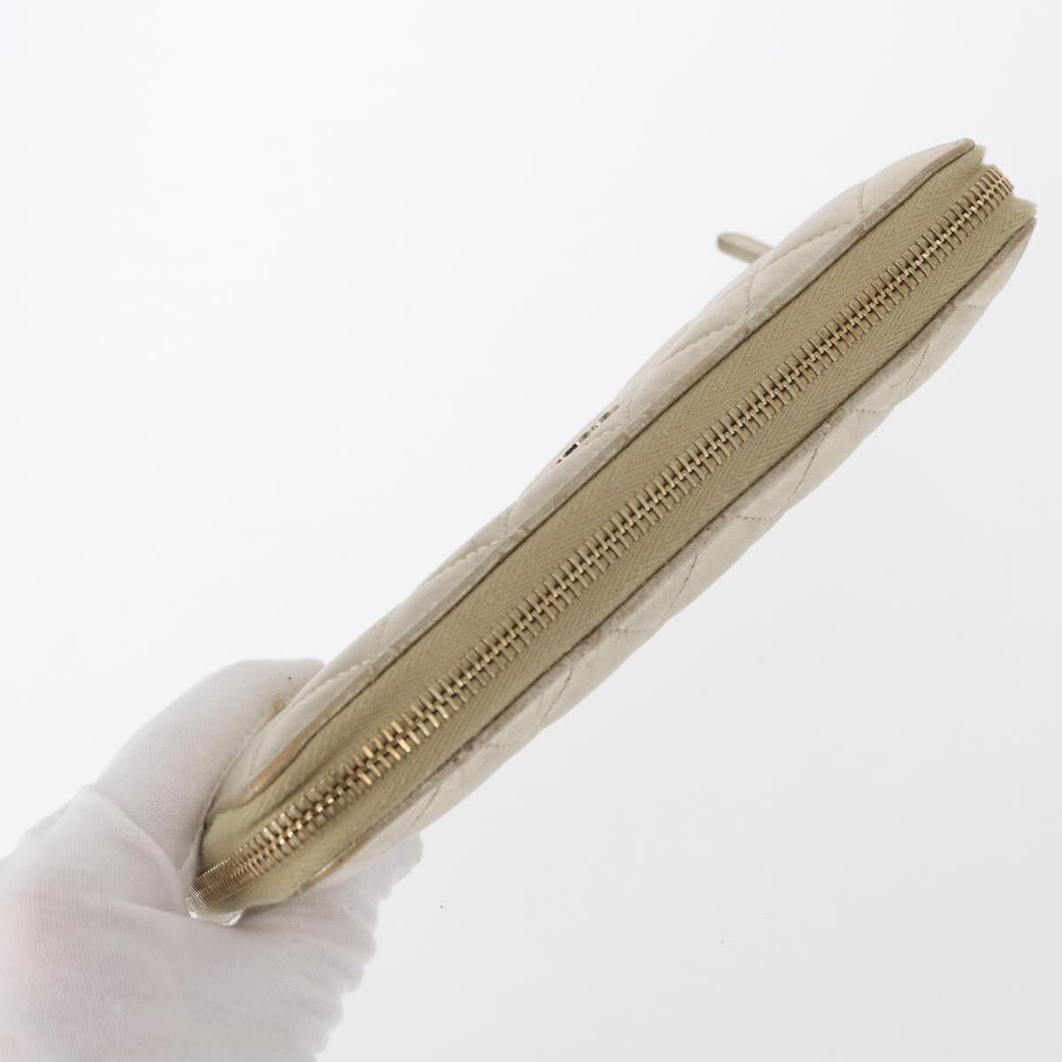 Chanel Zip Around Organizer Wallet Quilted Lambskin, GOLD, LEATHER, Wallets