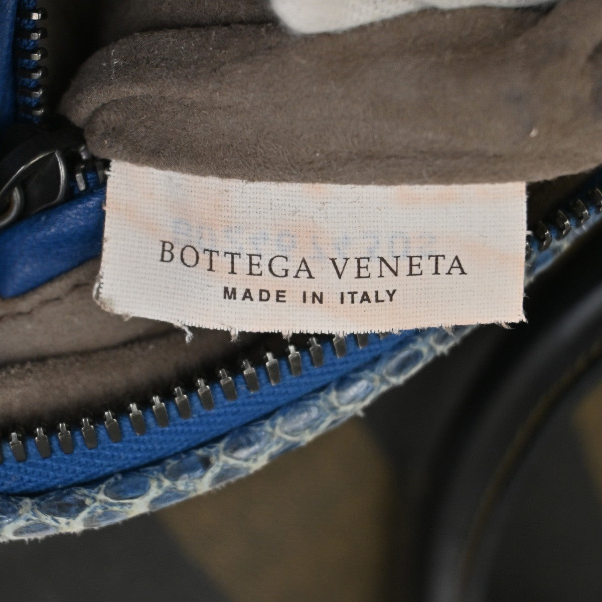 Bottega Veneta Intrecciato Shoulder bag Leather, Blue, Leather, Handbag