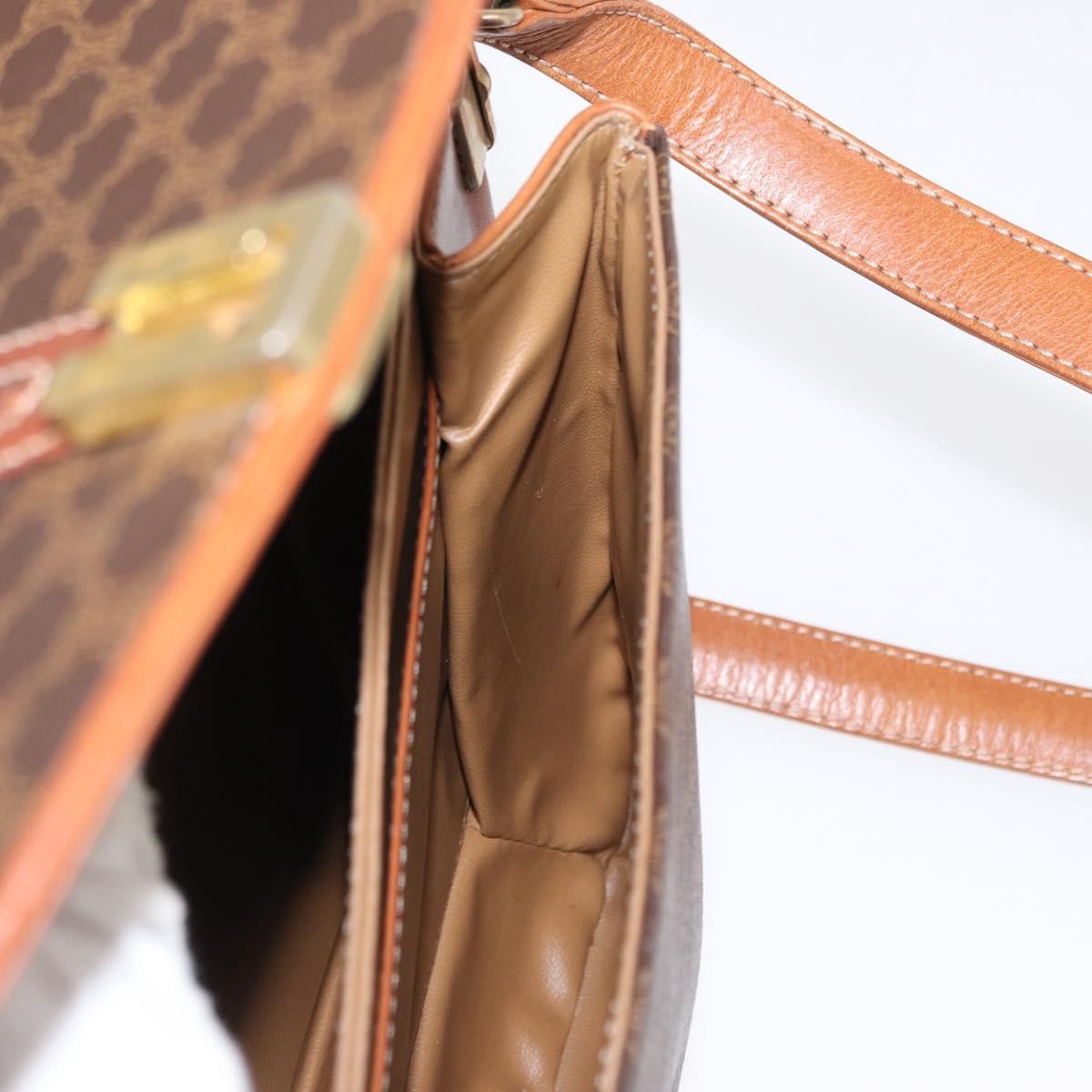 Celine Vintage Macadam Shoulder Bag Canvas, BROWN, CANVAS, Shoulder bag