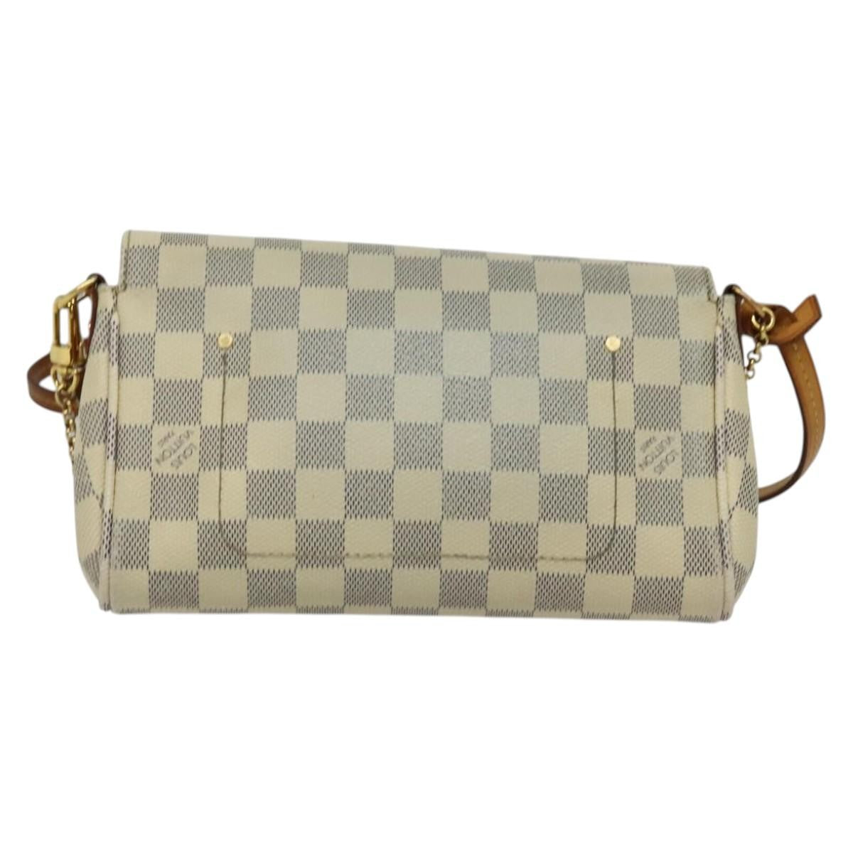 Louis Vuitton Favorite Handbag Damier, WHITE, CANVAS, Handbag