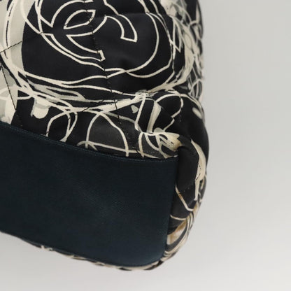 Chanel Kaleidoscope Chain Tote Quilted Printed Satin, BLACK, SILK, Shoulder bag