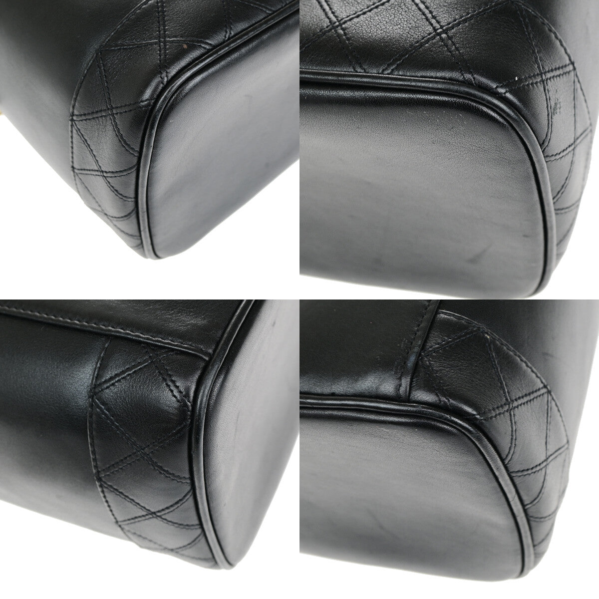 Chanel Vanity pouch Leather, BLACK, LEATHER, Toiletry Case