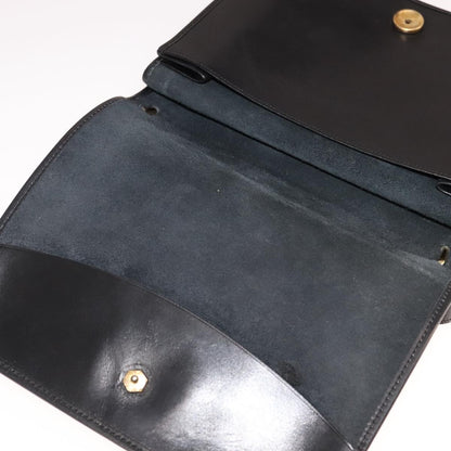Christian Dior Vintage Shoulder Bag Leather, BLACK, LEATHER, Shoulder bag