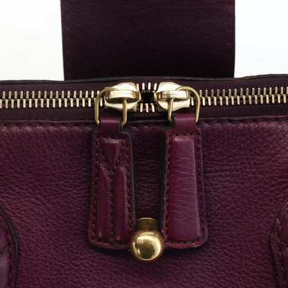 Saint Laurent Bicolor Muse Two Cabas Leather, PURPLE, LEATHER, Tote bag