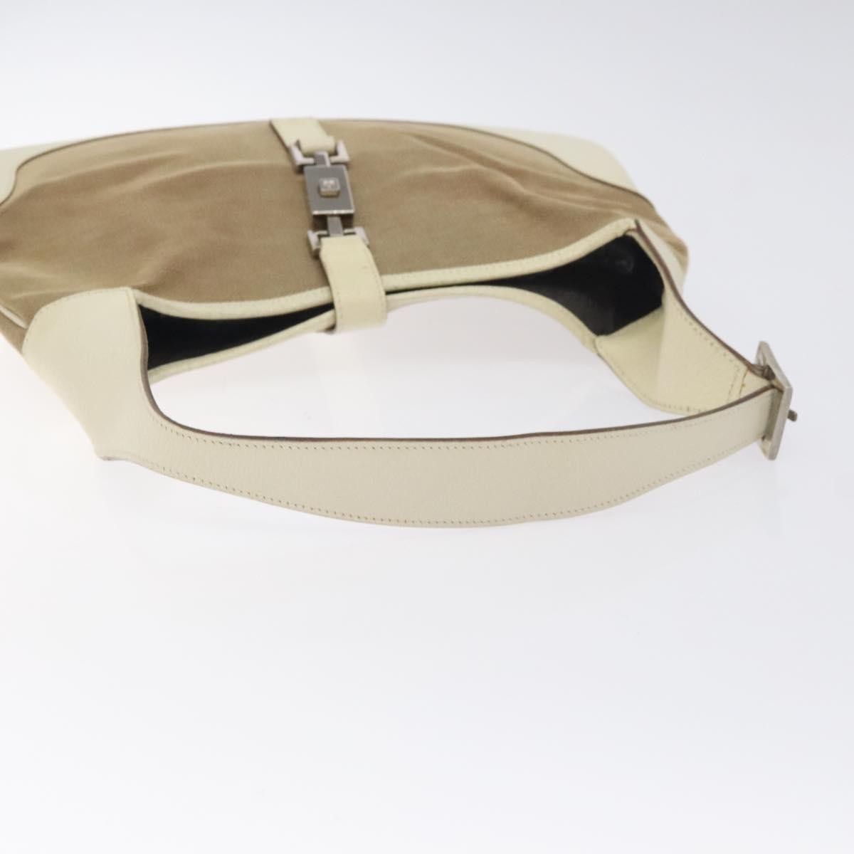 Gucci Vintage Jackie O Hobo Canvas and leather, BEIGE, CANVAS, Shoulder bag