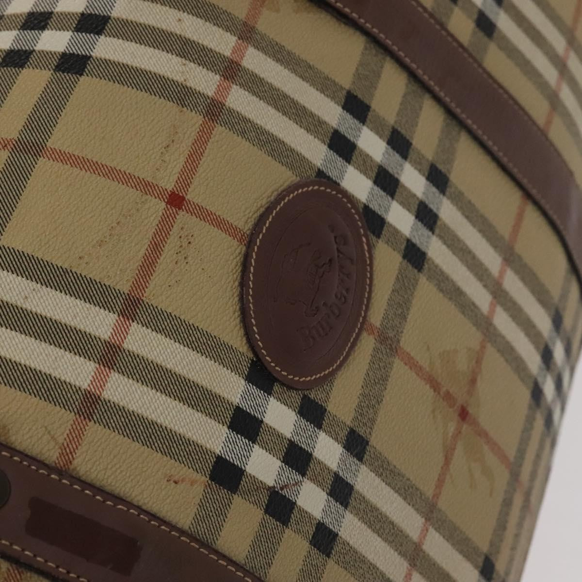 Burberry Convertible Weekend Duffle Bag Haymarket Coated Canvas, BEIGE, CANVAS, Travel bag