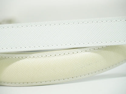 Salvatore Ferragamo Gancini handbag Leather, WHITE, LEATHER, Handbag
