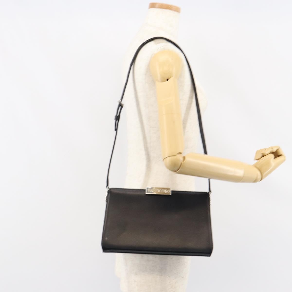 Valentino Garavani Vintage shoulder bag Leather, BLACK, LEATHER, Shoulder bag