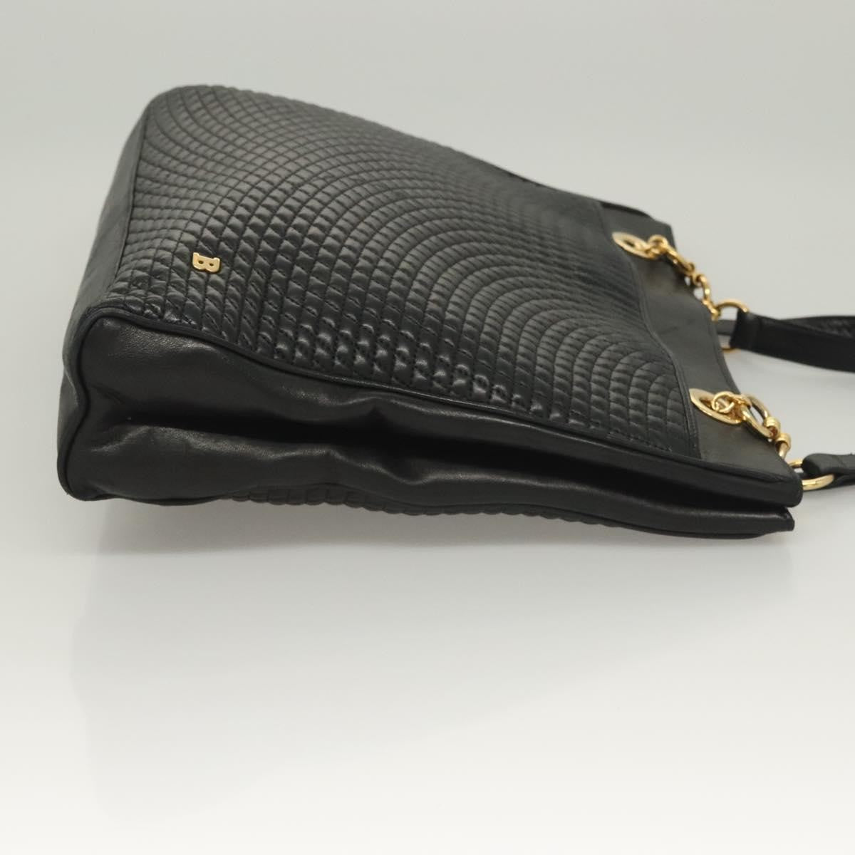 Bally Vintage Tote Bag Leather, Black, Leather, Tote Bag