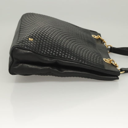Bally Vintage Tote Bag Leather, Black, Leather, Tote Bag