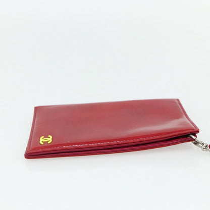Chanel Vintage CC Bifold Card Holder Patent leather, Red, Patent Leather, Card Holder