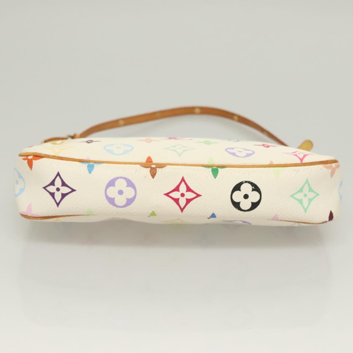 Louis Vuitton Pochette Accessoires Monogram Multicolor, WHITE, CANVAS, Clutche & pouche
