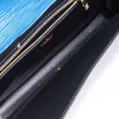 Louis Vuitton Art Deco Clutch Epi Leather, BLUE, LEATHER, Clutche & pouche