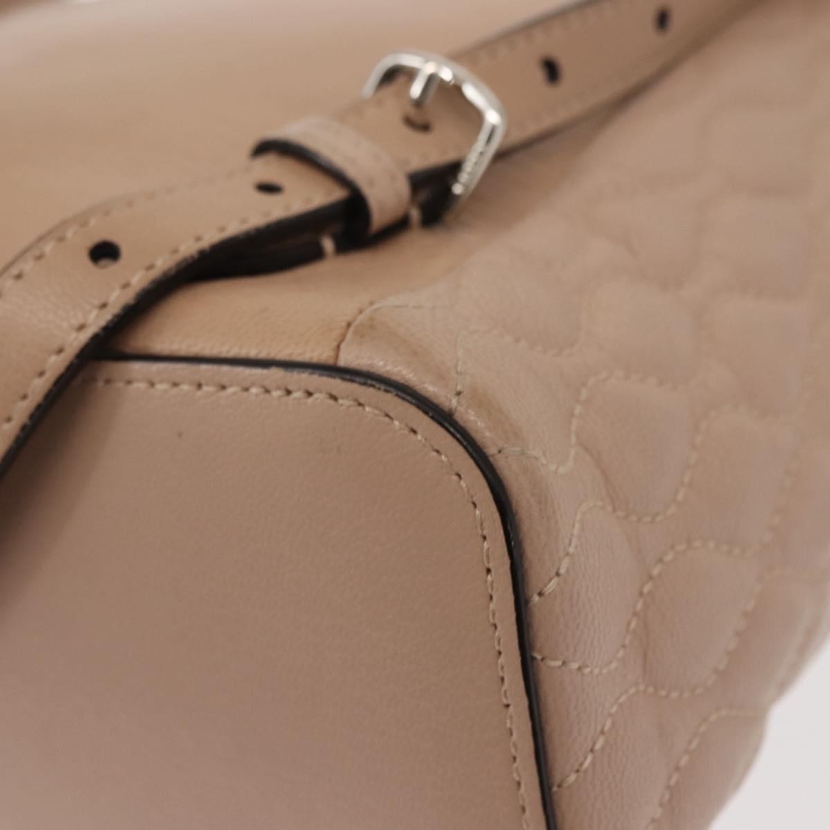 Bally Vintage Backpack Quilted Leather, Pink, Leather, Backpack