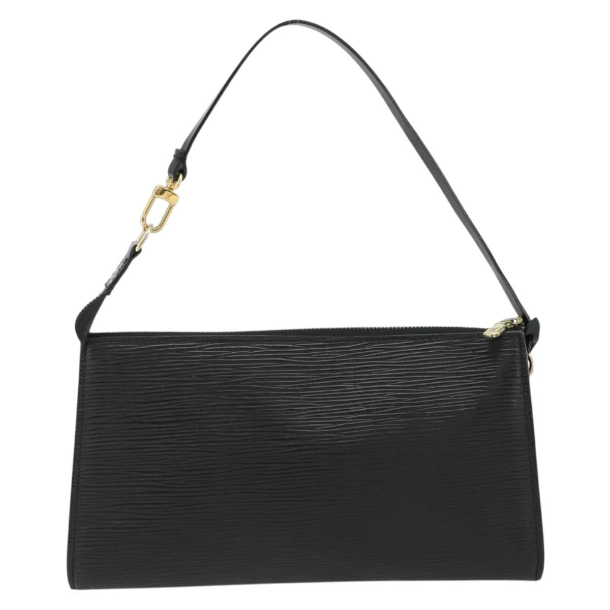 Louis Vuitton Pochette Accessoires Epi Leather, Black, Leather, Clutch