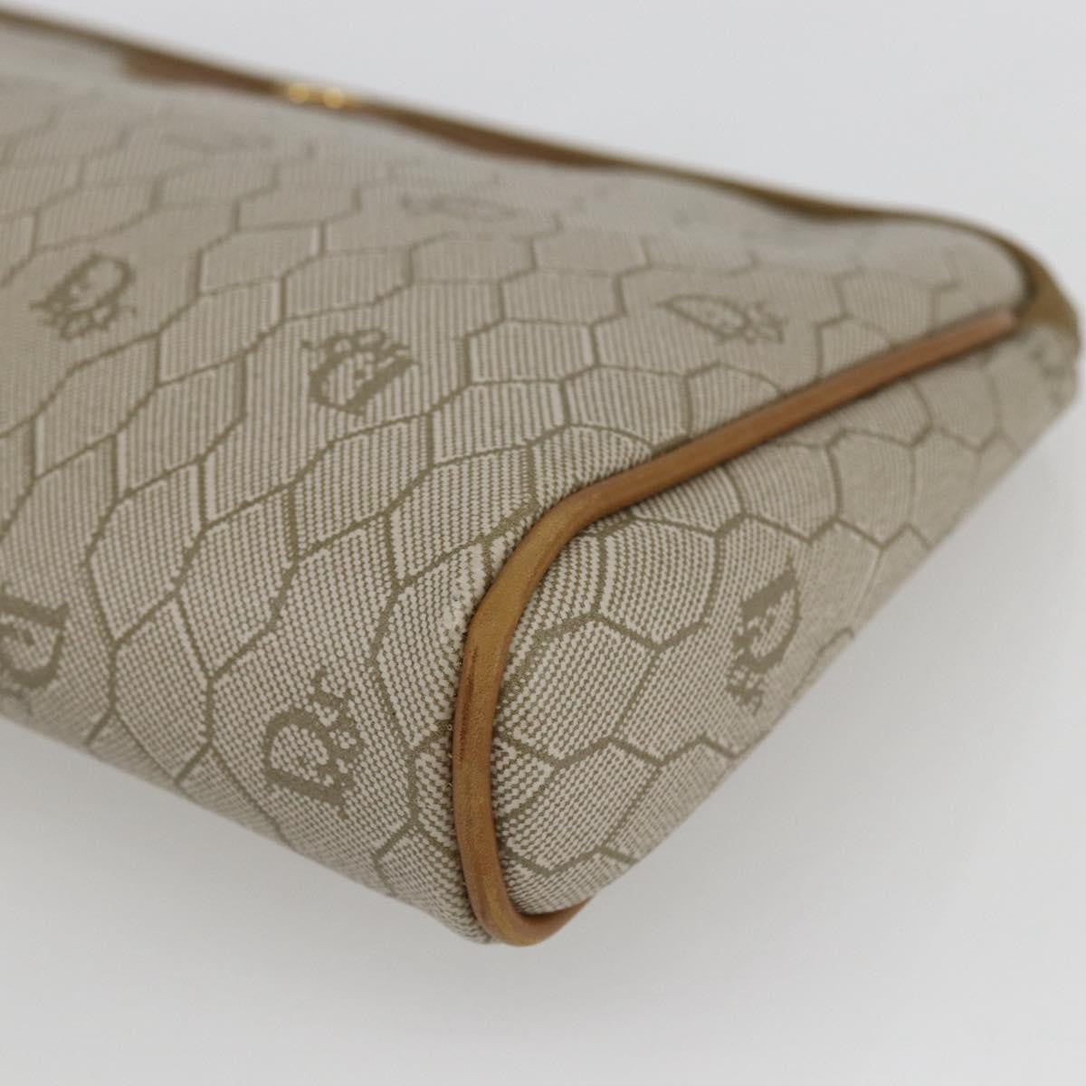 Christian Dior Vintage honeycomb clutch Canvas, Beige, Canvas, Clutch