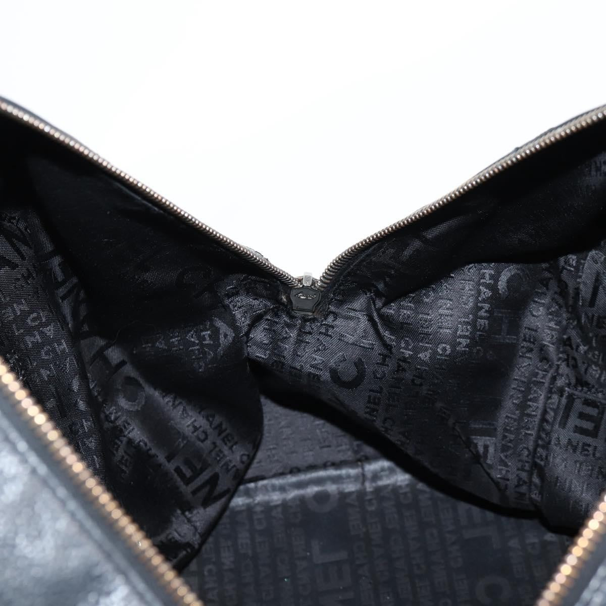 Chanel Square Stitch Shoulder Bag Quilted Caviar, BLACK, LEATHER, Shoulder bag